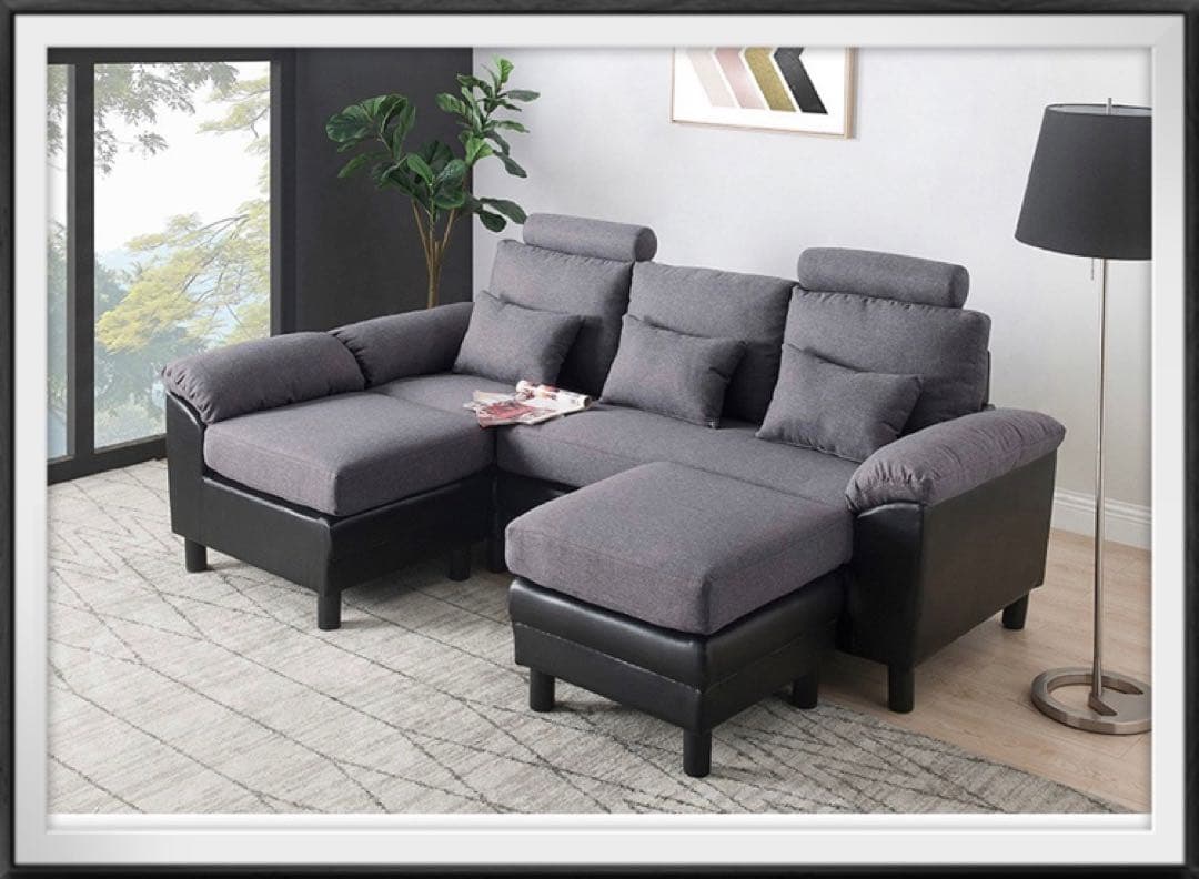 ソファ　ソファー　3人掛け　ソファセット　ソファベッド　グレー