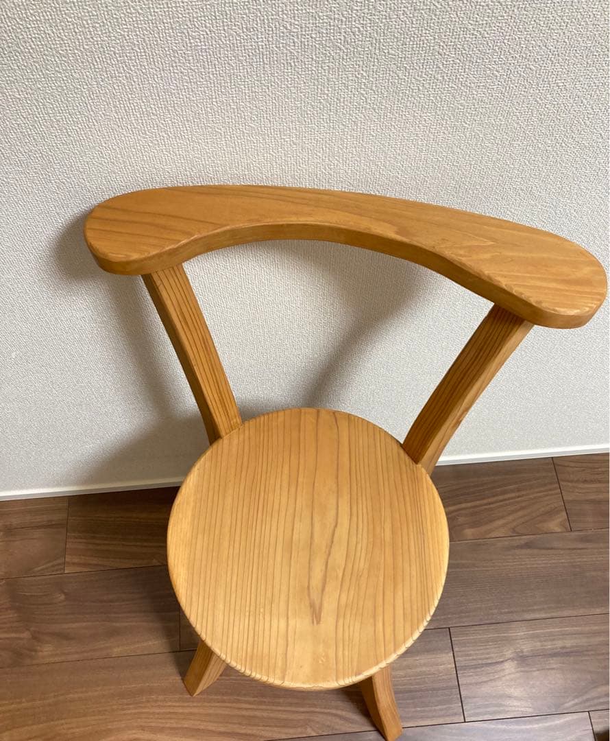 【国産杉】木製シンプルチェア ナチュラルウッド