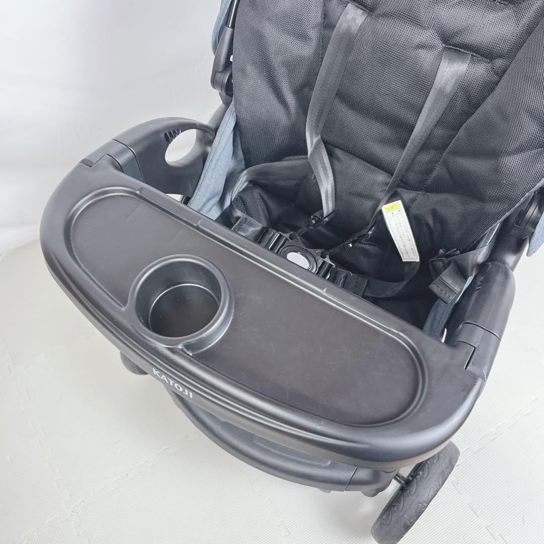【美品】KATOJI ベビーカー 二人でゴーDX（デニム）二人乗りベビーカー