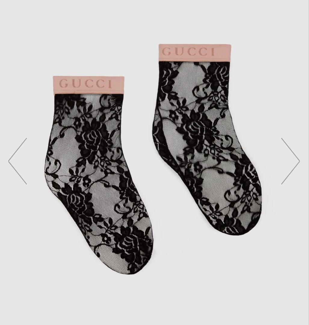 GUCCI フローラル レース アンクル ソックス