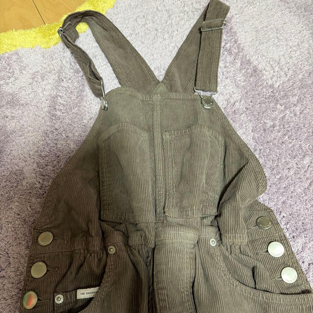 THE SHISHIKUI コーデュロイ サロペット ブラウン