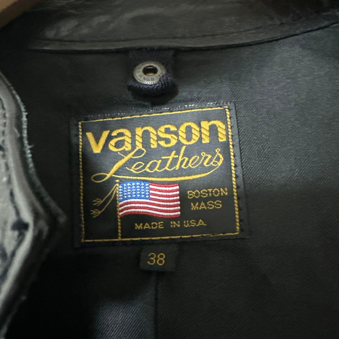 M*ム様 Vanson シングルライダース 38 短丈　2003年製