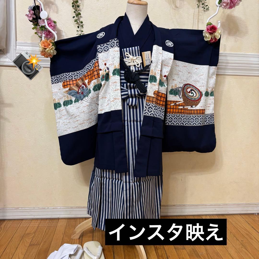七五三五歳‼️着物 男の子 袴 完全️フルセット‼️お家から揃えるなし