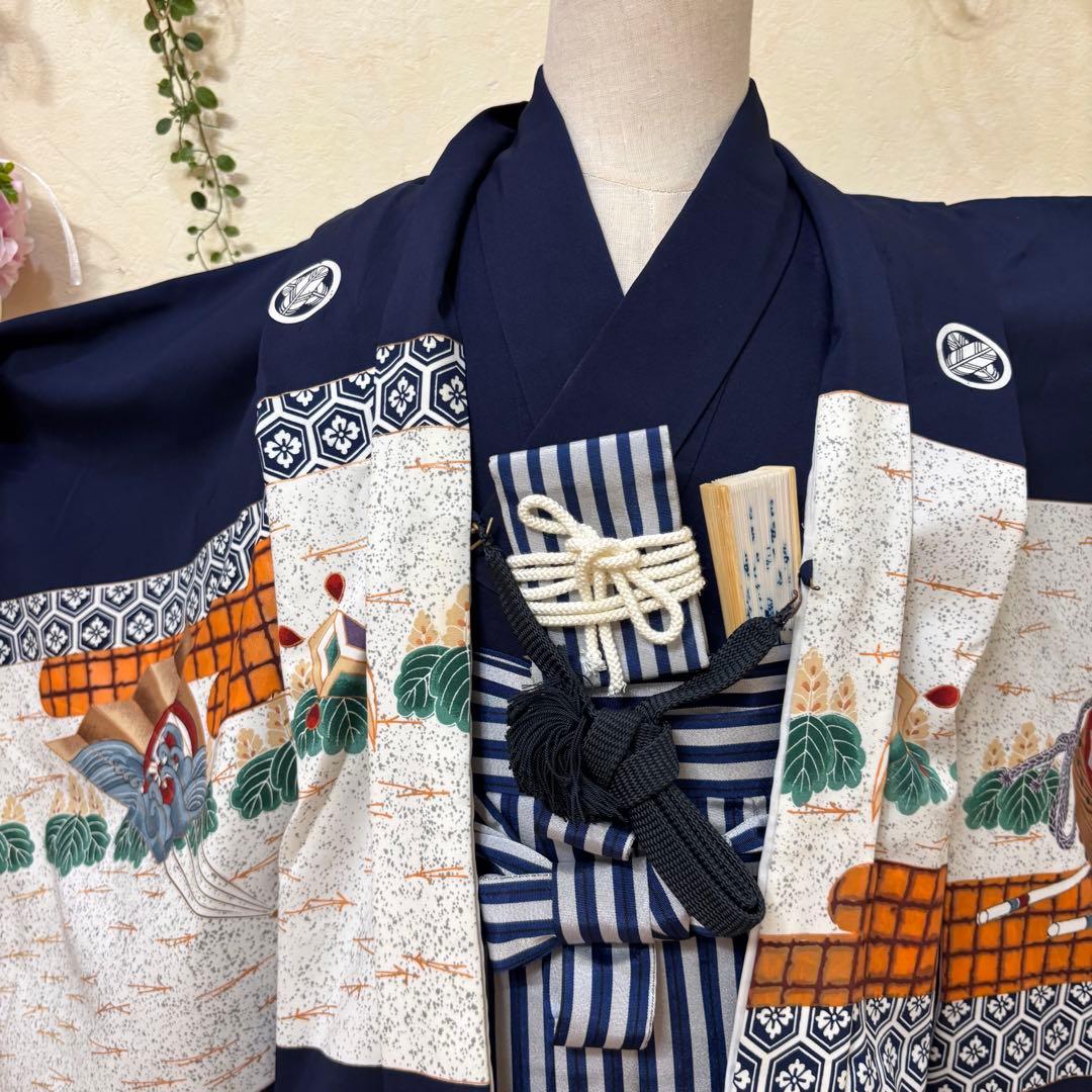 七五三五歳‼️着物 男の子 袴 完全️フルセット‼️お家から揃えるなし
