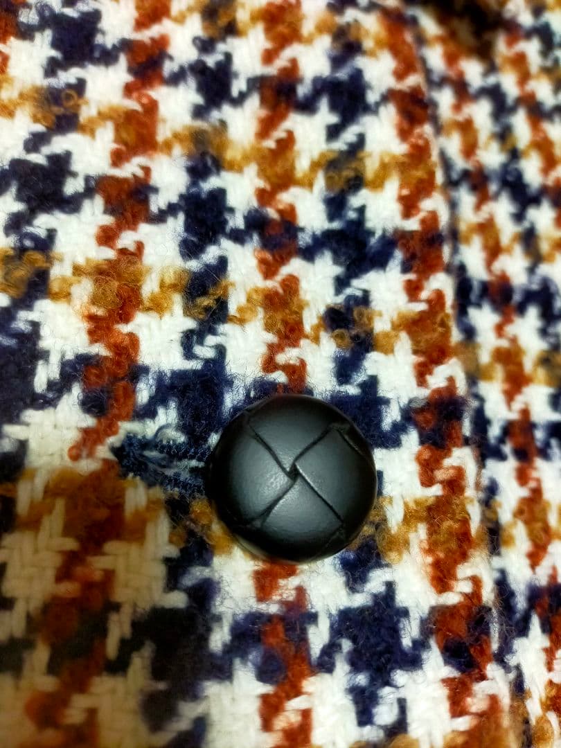 美品！23区 ループヤーン チェック ツイード ロングコート　38