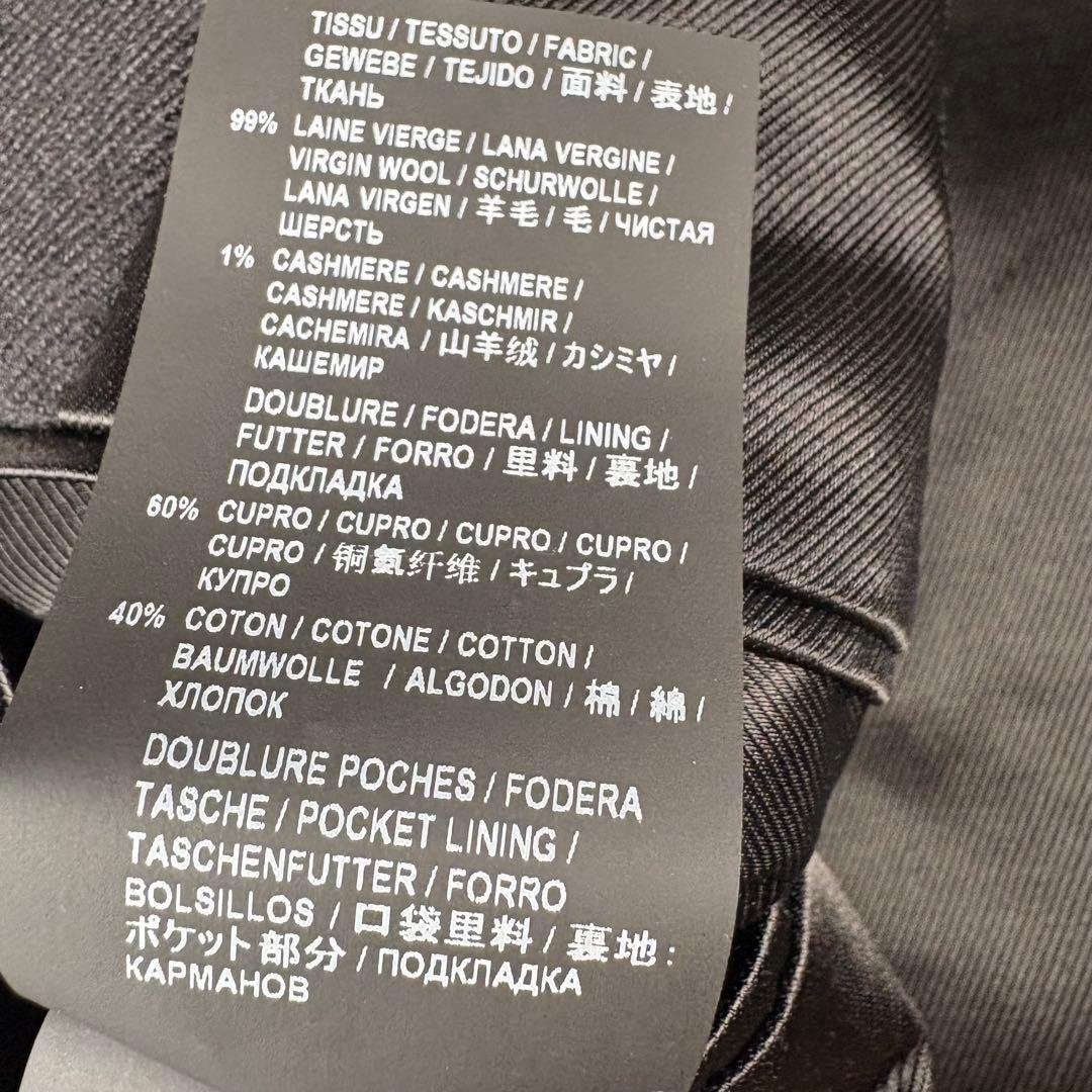 サンローランパリ　カシミヤ混　19年　チェスター　コート　48 ブラック　ウール