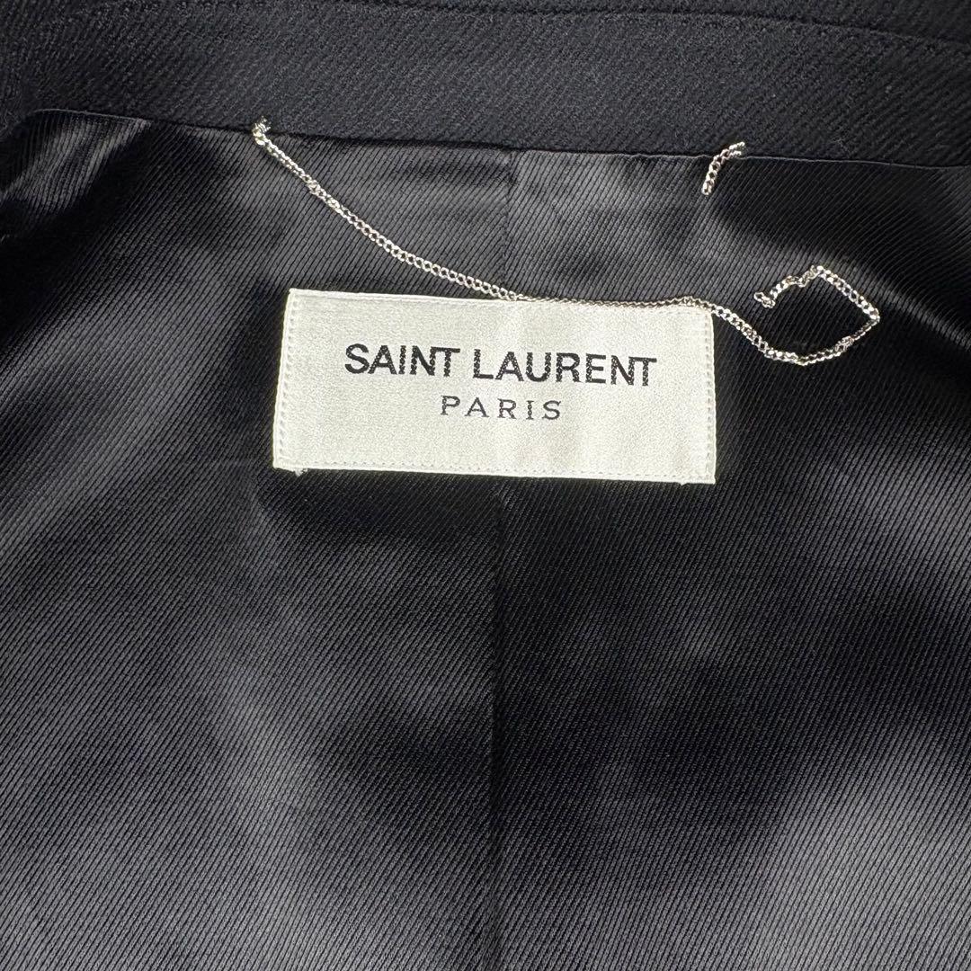 サンローランパリ　カシミヤ混　19年　チェスター　コート　48 ブラック　ウール