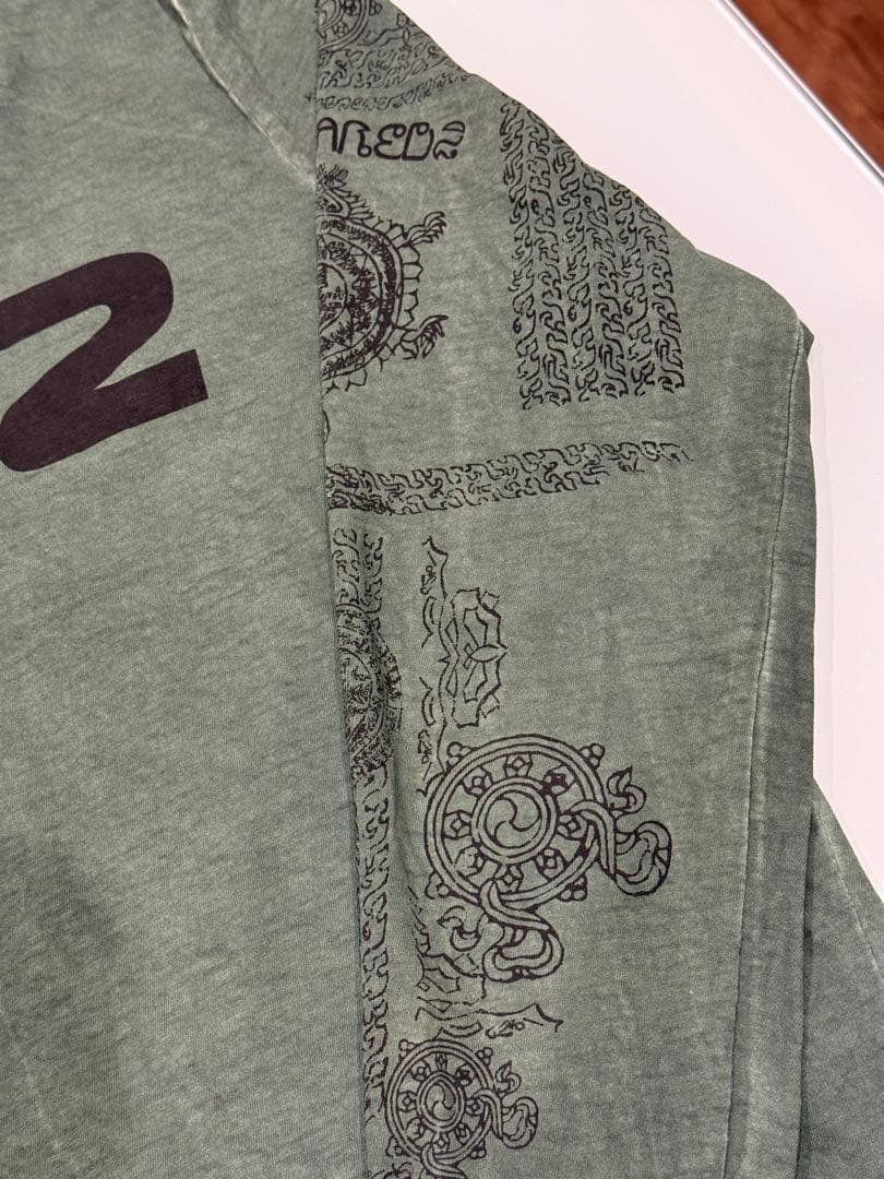 ディースクエアード DSQUARED2クルーネック 長袖Ｔシャツ ダークグリーン