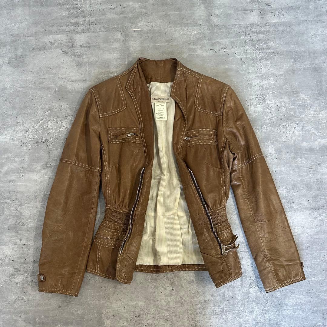 EMPORIO ARMANI archive レザージャケット イタリア製