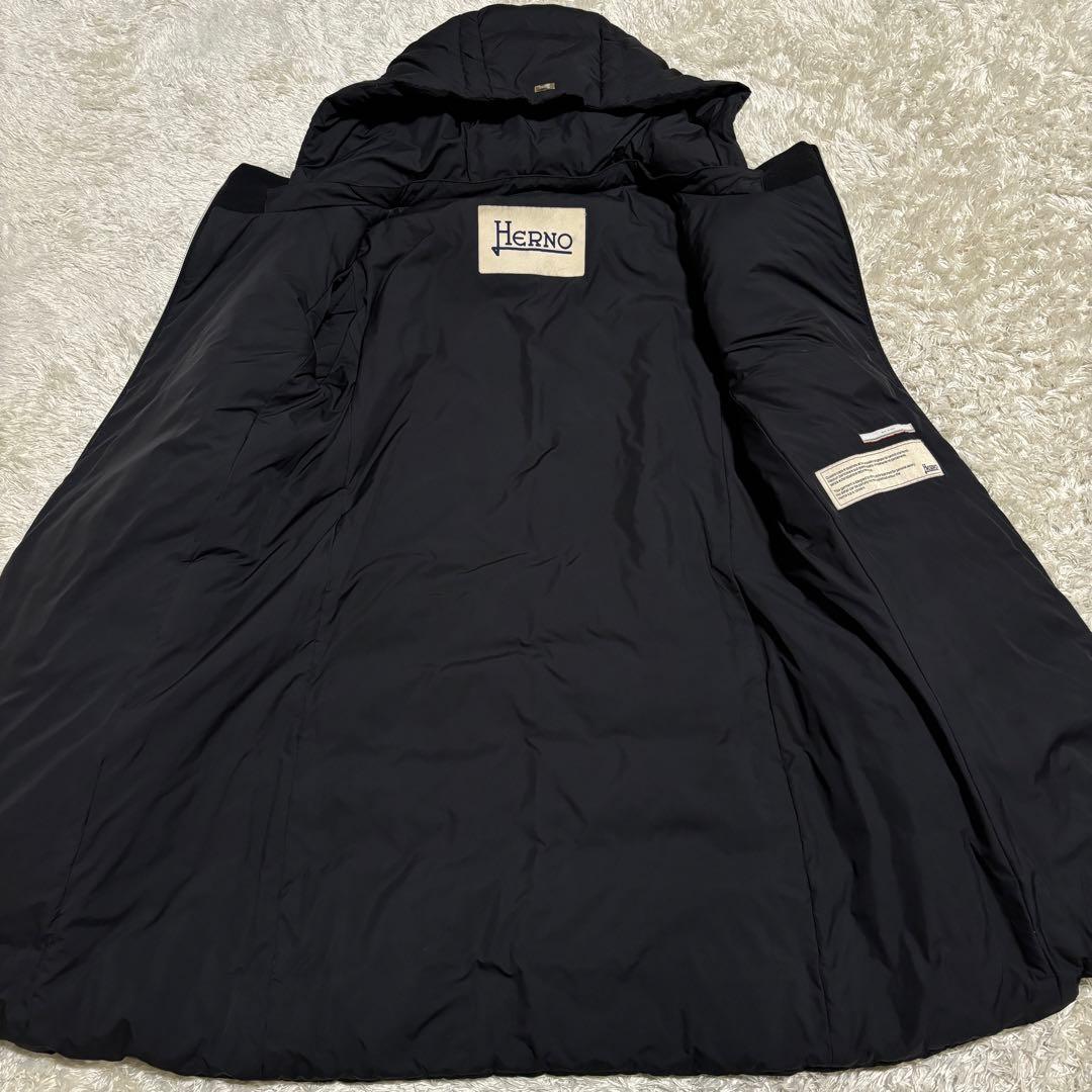 美品✨ HERNO ハイブリッド　ダウン切り替え　ダウンコート　ブラック　44