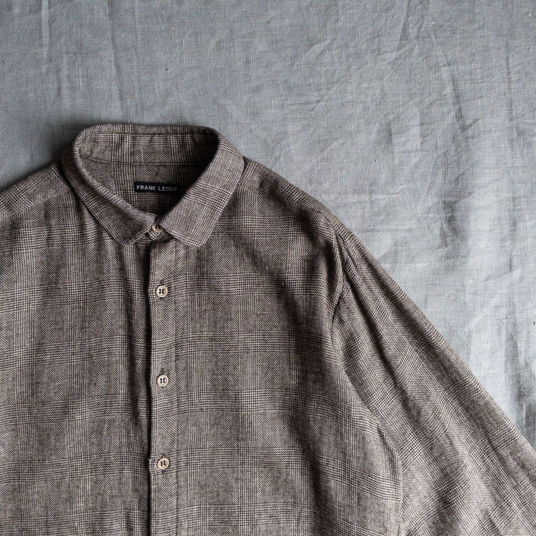 トップス FRANK LEDER Wool Linen Dress Shirts