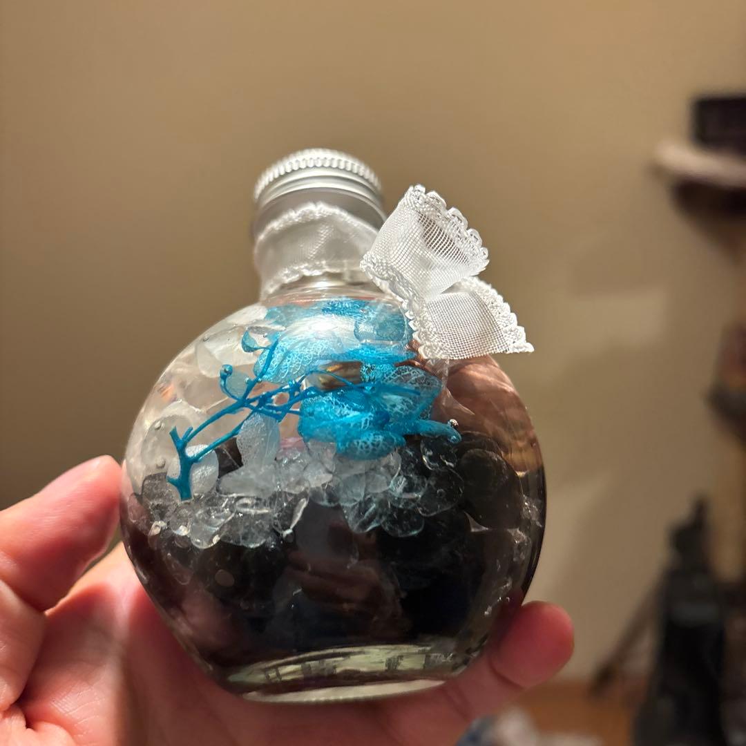 モリオンと水晶のパワーハーバリウム！悪いやつを吸う！