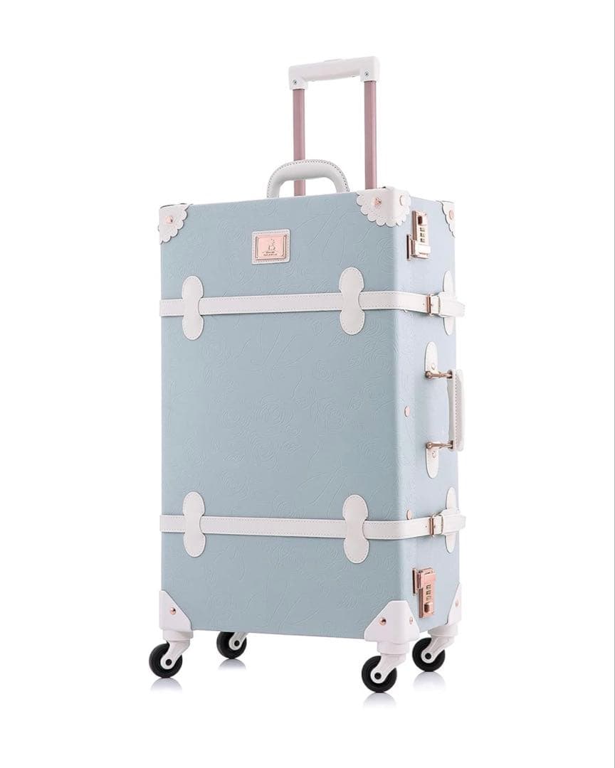 キャリーケース キャリーバッグ スーツケース 水色 ブルー Mサイズ