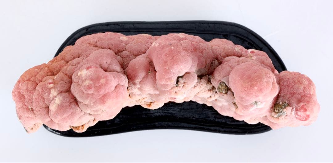 国産 菱マンガン鉱 インカローズ 天然石 台座付 724g鉱物標本 鑑賞石 水石