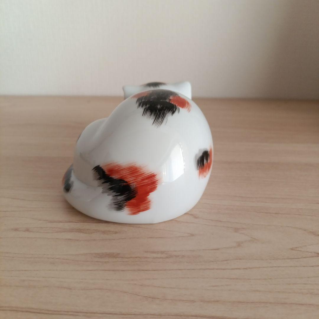 ❦招き猫　眠り猫　伊万里　薬師窯　４点まとめ売り