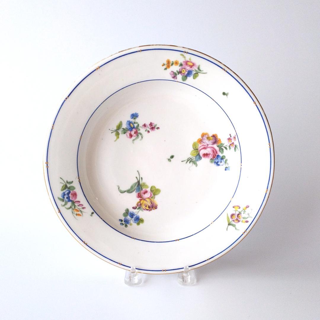 【御専用】セーブル Sevres 1779年 ブルーライン スープディッシュ