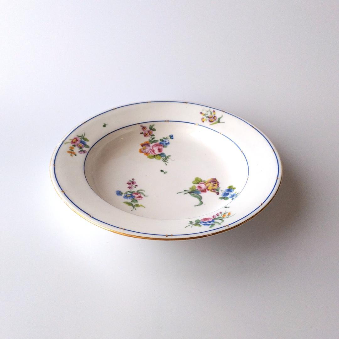 【御専用】セーブル Sevres 1779年 ブルーライン スープディッシュ