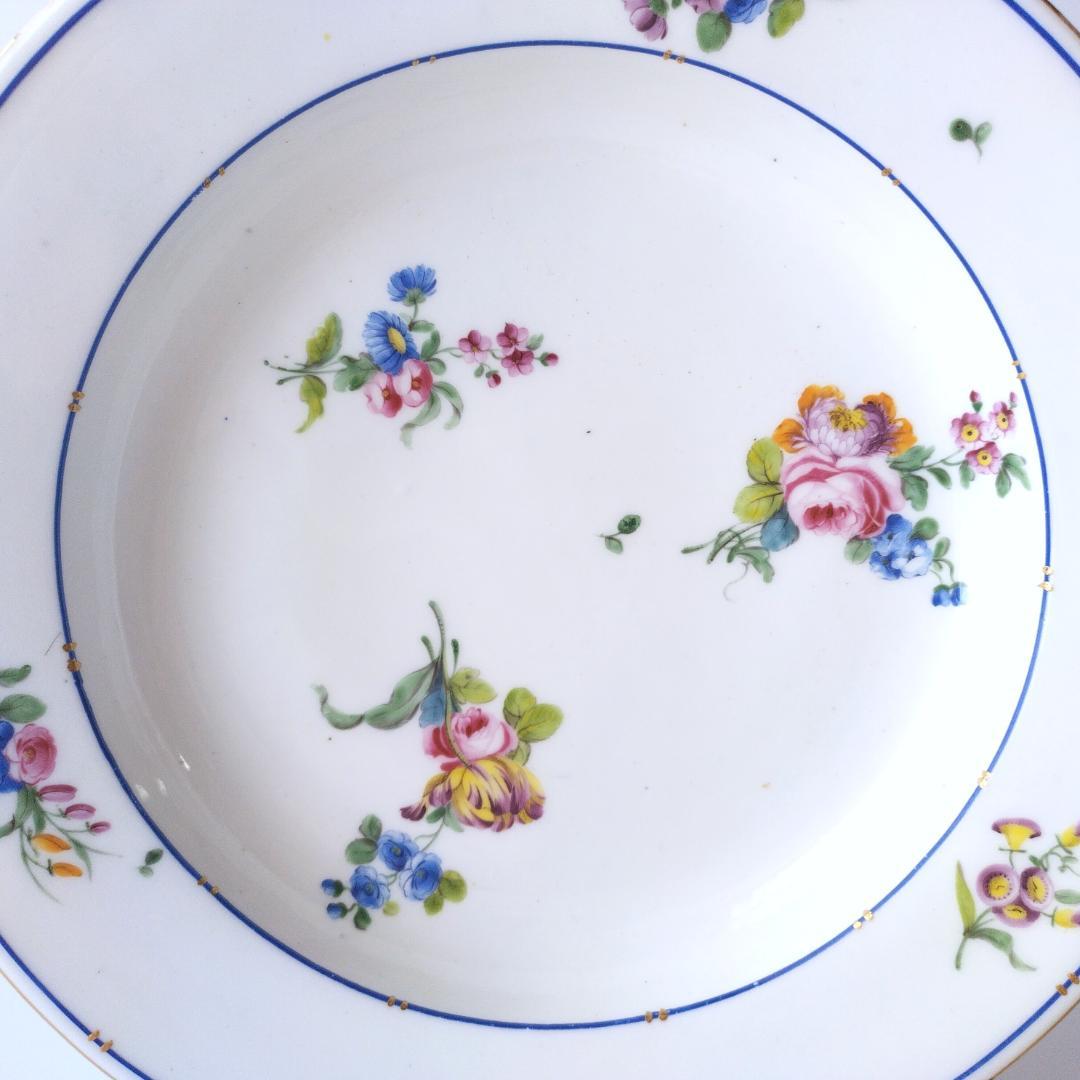 【御専用】セーブル Sevres 1779年 ブルーライン スープディッシュ