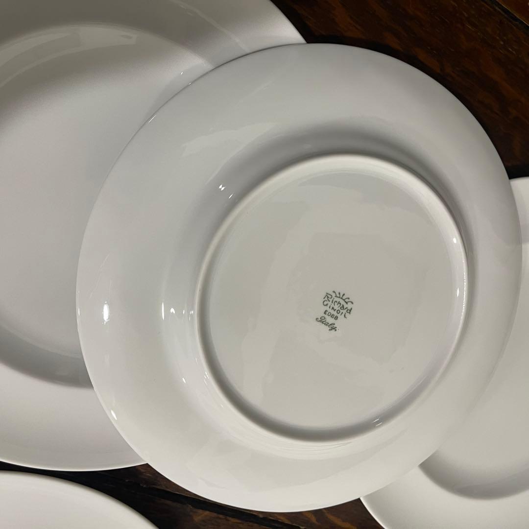 リチャードジノリ　インペロホワイト　6セット　白磁　ディナープレート 23cm