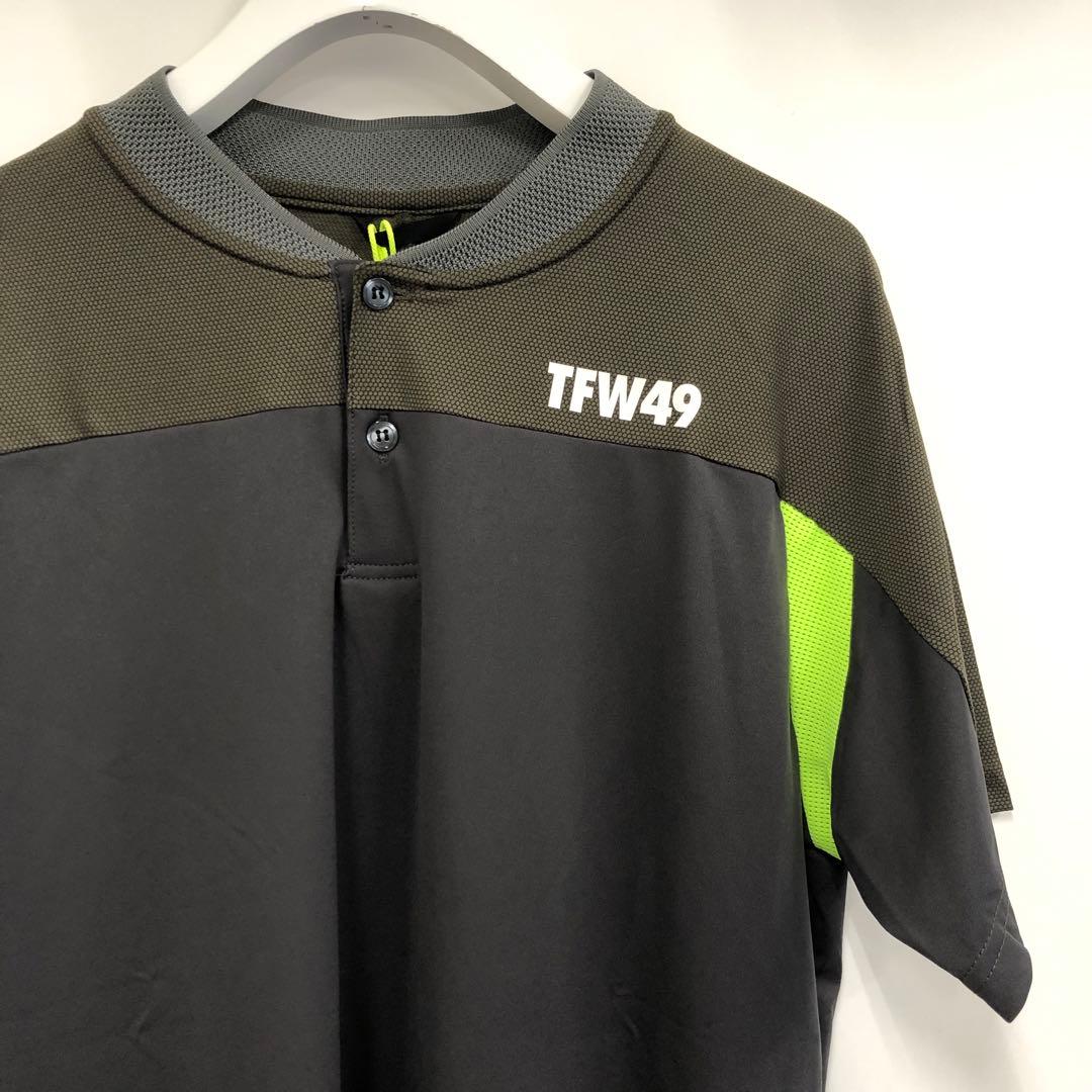 TFW49 SIDE MESH COLLAR LESS POLO メンズS