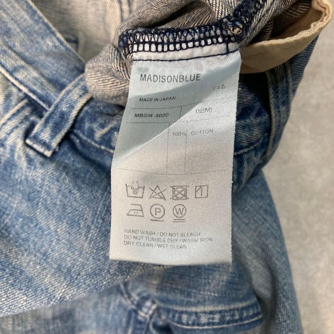 美品 MADISONBLUE クロップド デニムパンツ カットオフ M