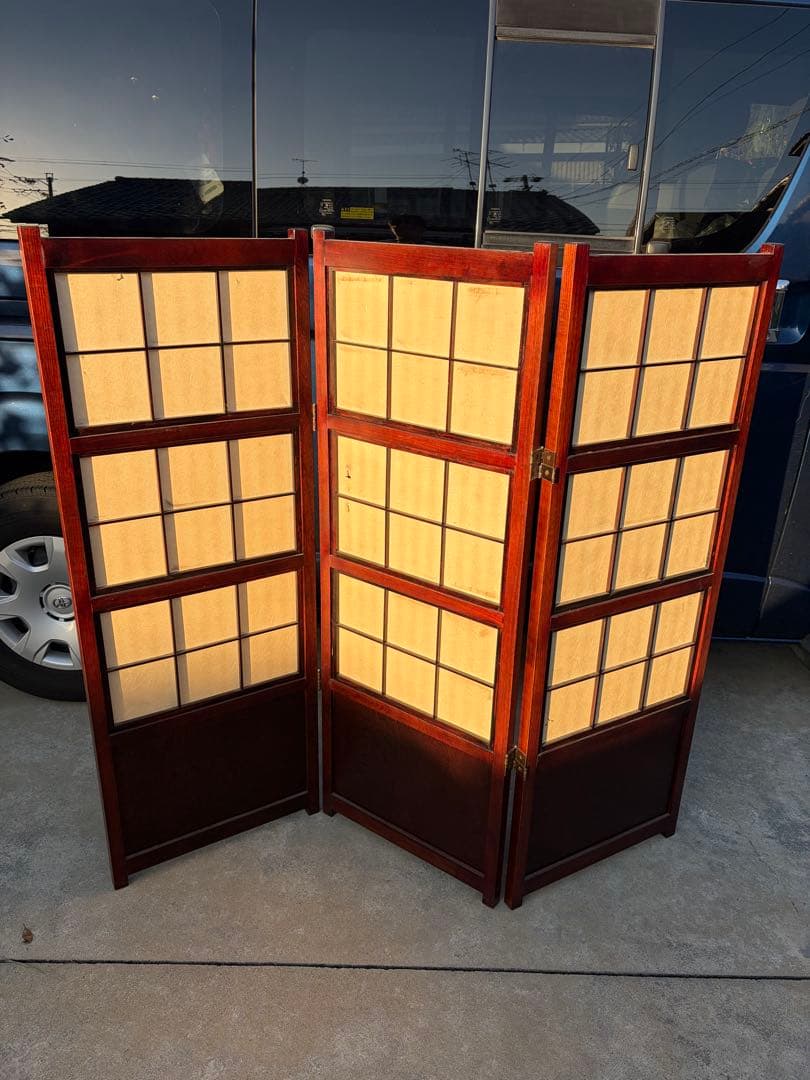 花梨　木製　パーテーション　家具　レトロ　アンティーク