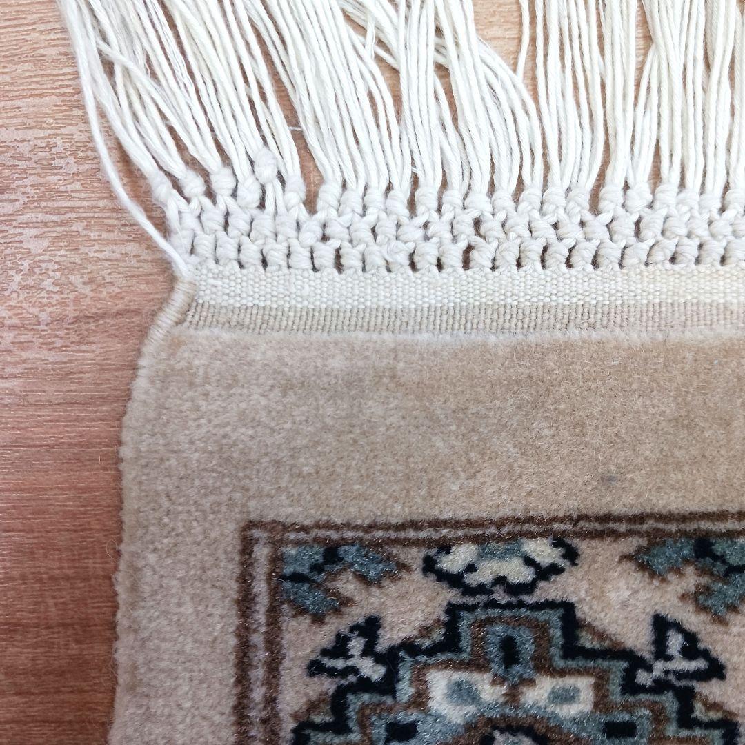 Y3359 パキスタン絨毯 ウール 手織り 大判179×125㎝