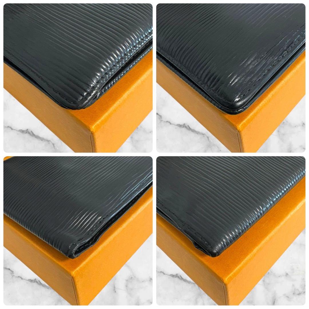 美品✨ ルイヴィトン　ポルトフォイユマルコ　エピ　ブラック　折り財布