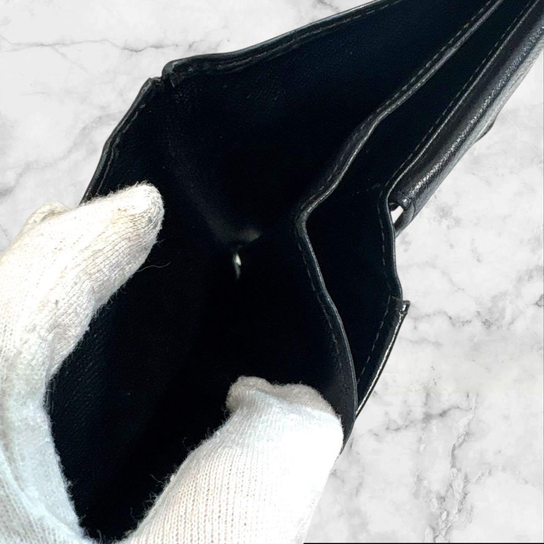 美品✨ ルイヴィトン　ポルトフォイユマルコ　エピ　ブラック　折り財布