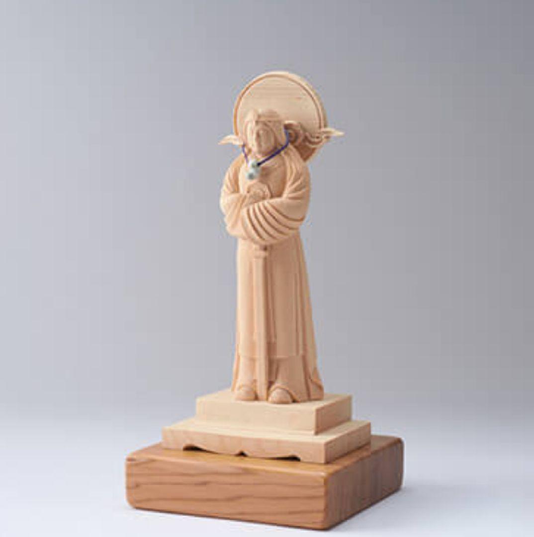 天照大御神 初代製作 勾玉付き・日光杉並木台座有り