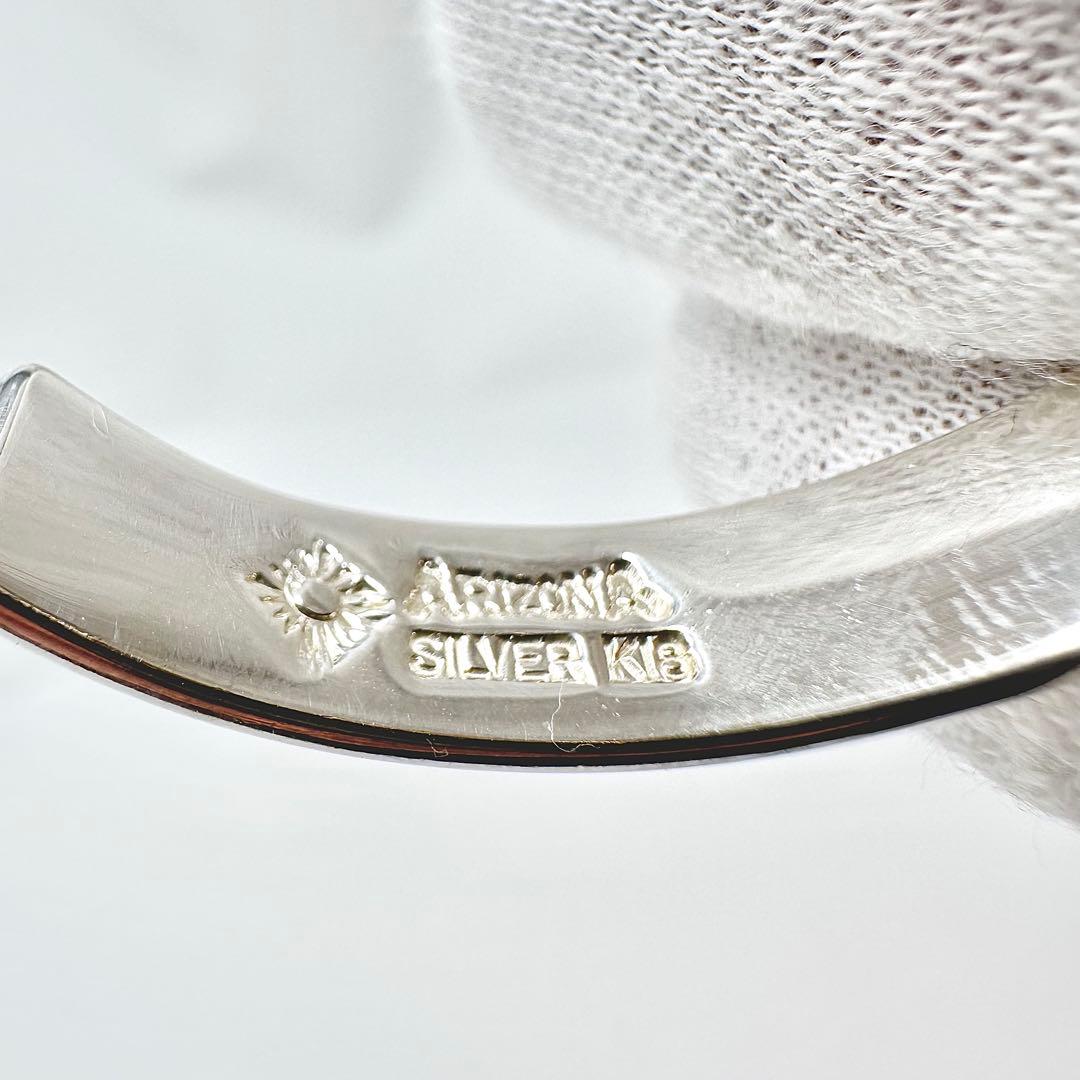 アリゾナフリーダム　太陽神　8mm幅　バングル　シルバー　k18 コンビ