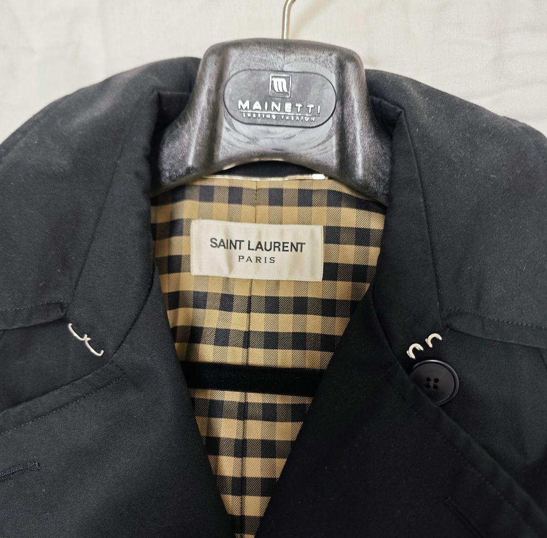 SAINT LAURENT ブラック トレンチコート