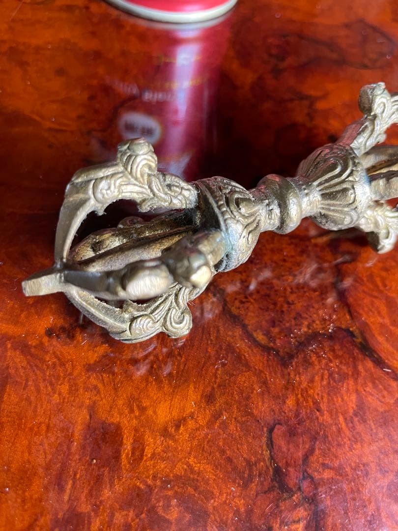 法具？　【m107 結界　金属　チベット仏教宝具 五鈷杵 金剛杵 プルパ　】