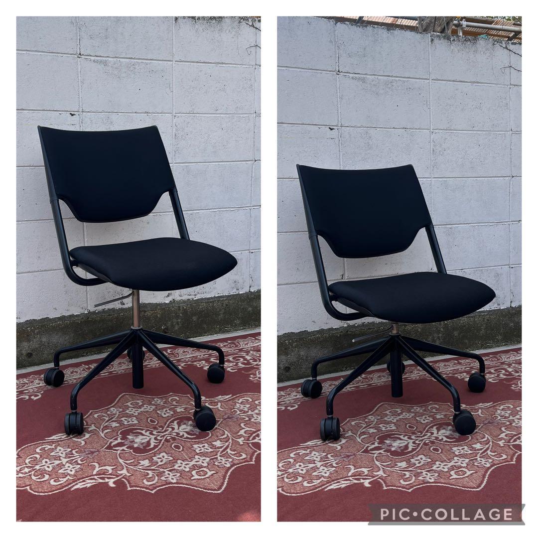 ITOKI イトーキ◾️ガス圧昇降式 デスクチェア 黒ブラック キャスター付き