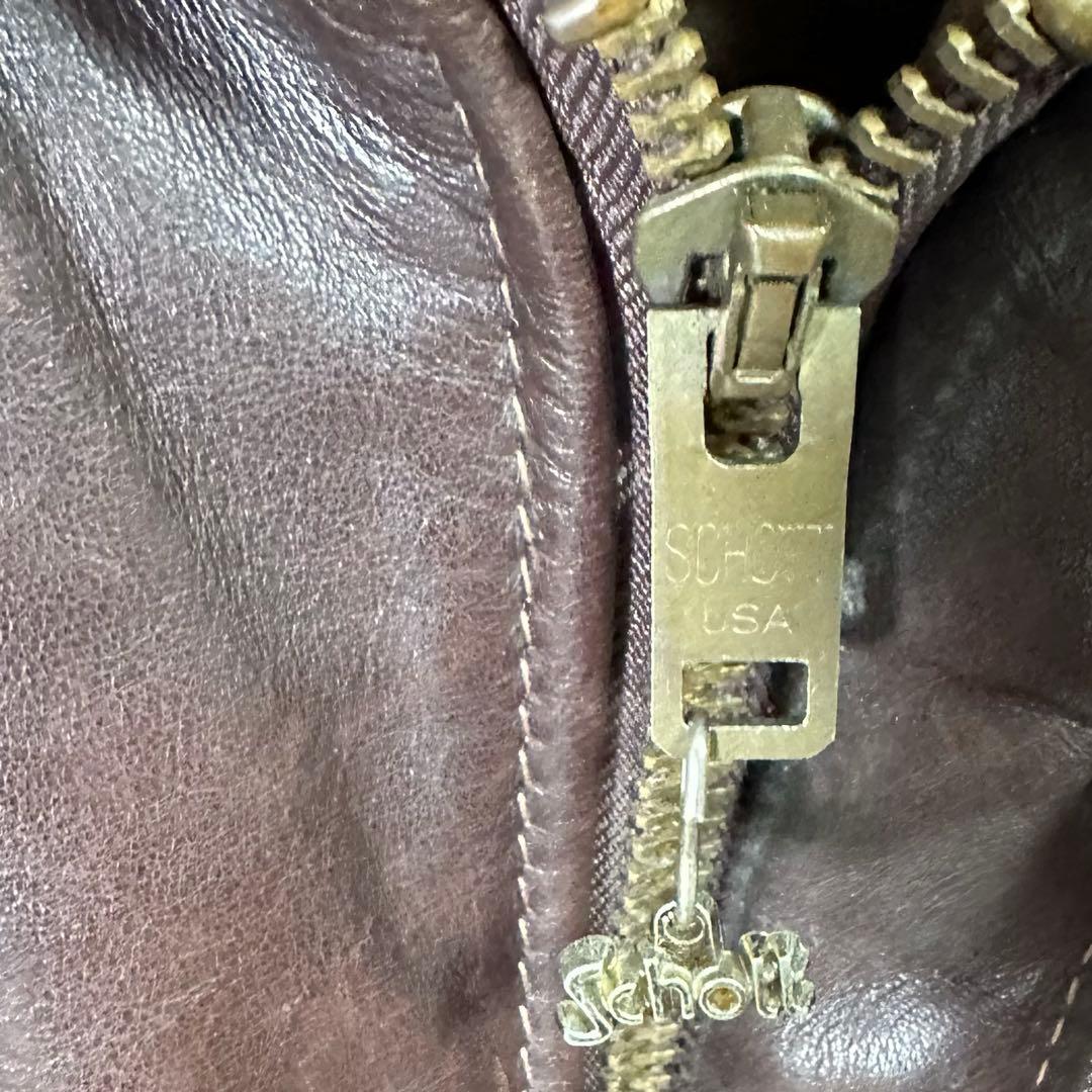 美品 SCHOTT レザーフライトジャケット A2 g-1 g1 アメカジ