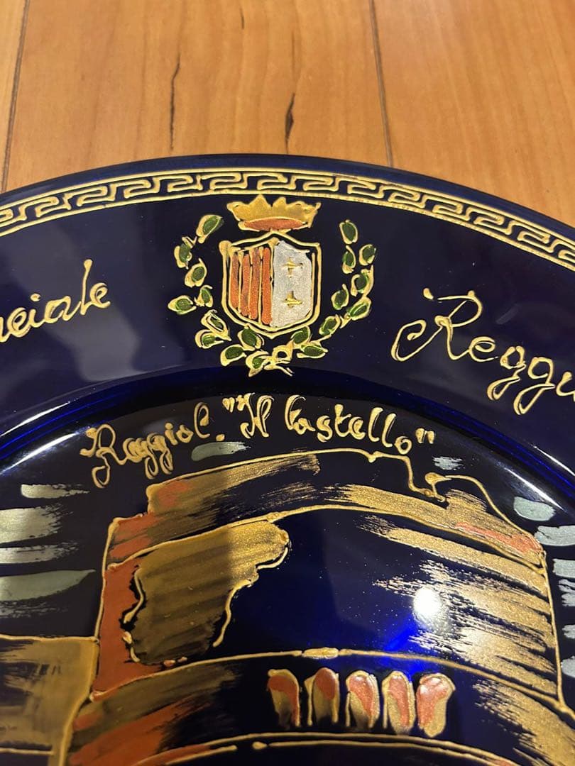 イタリア製手書きガラス皿