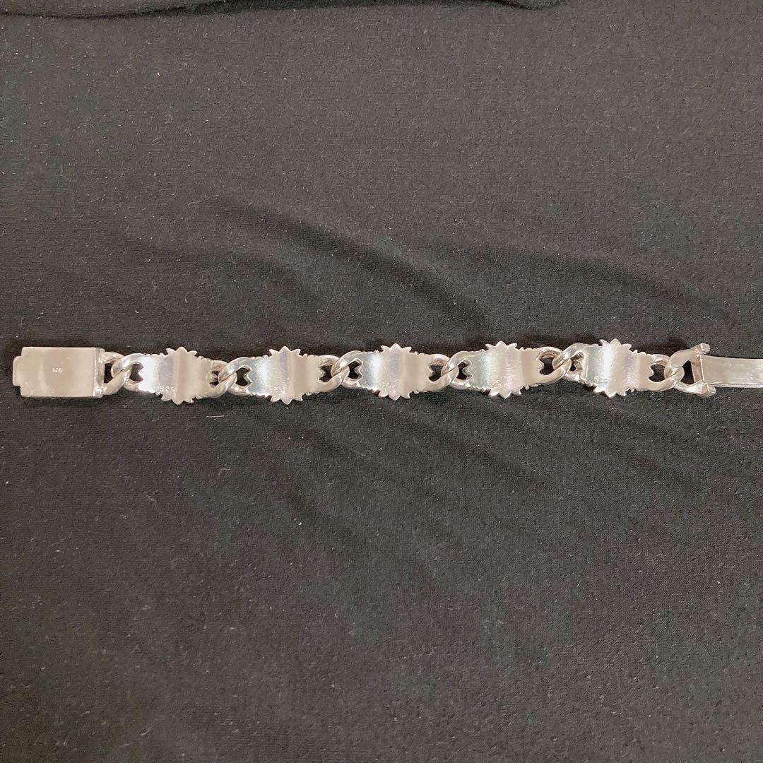 silver925フローラルクロスブレスレット 925ヴィンテージブレスレット