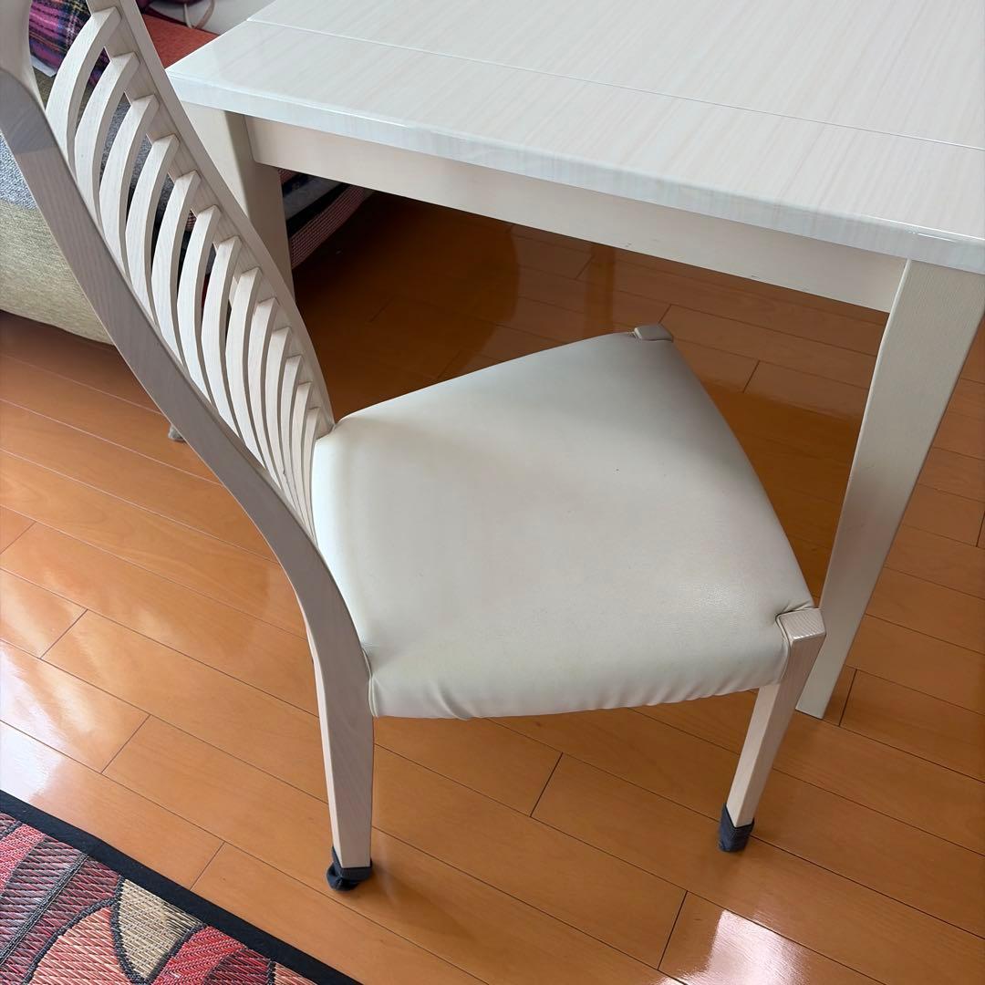 ホワイト 長方形 ダイニングテーブル