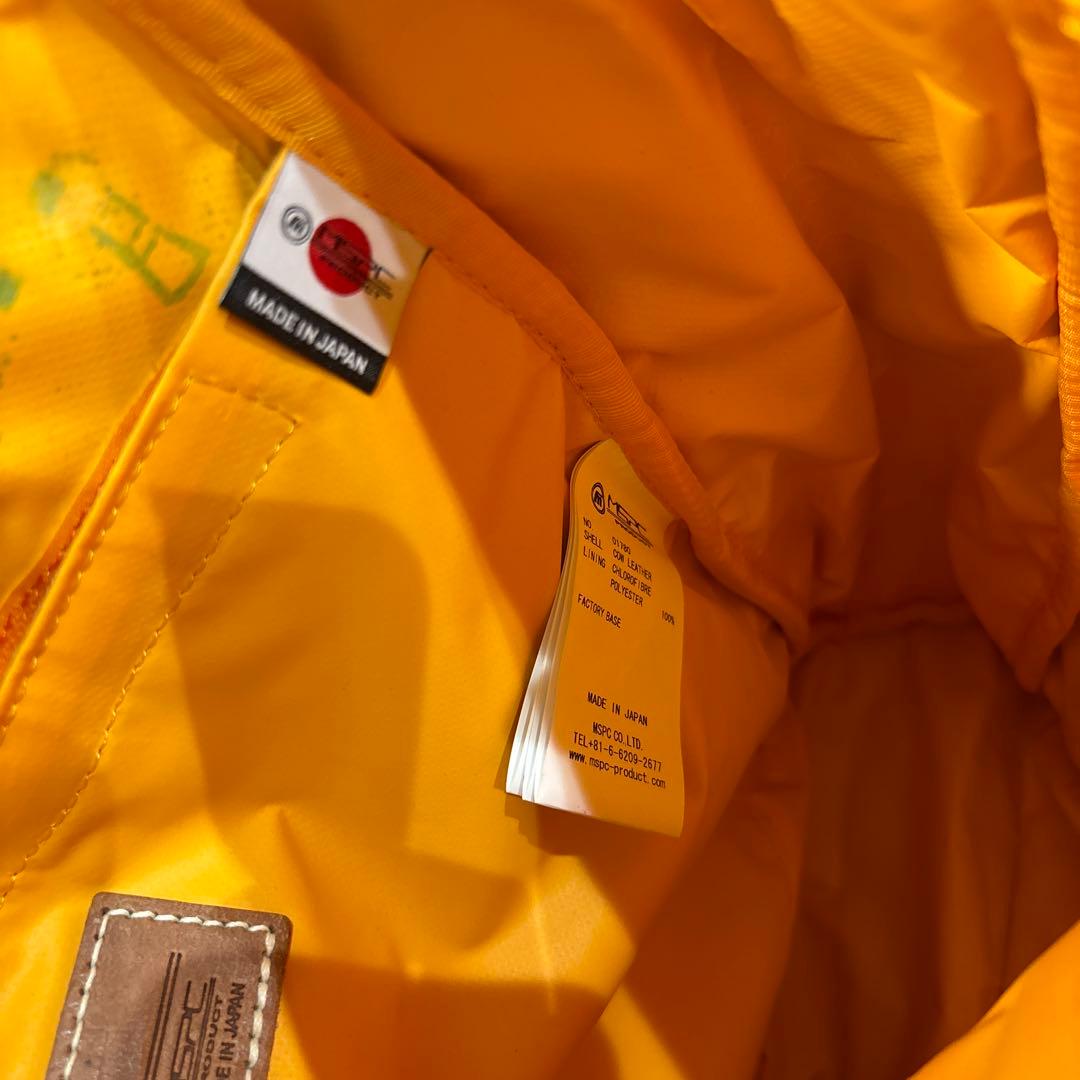 【美品】MSPC マスターピース レザー 本革製 トートバッグ マスタードA4◎