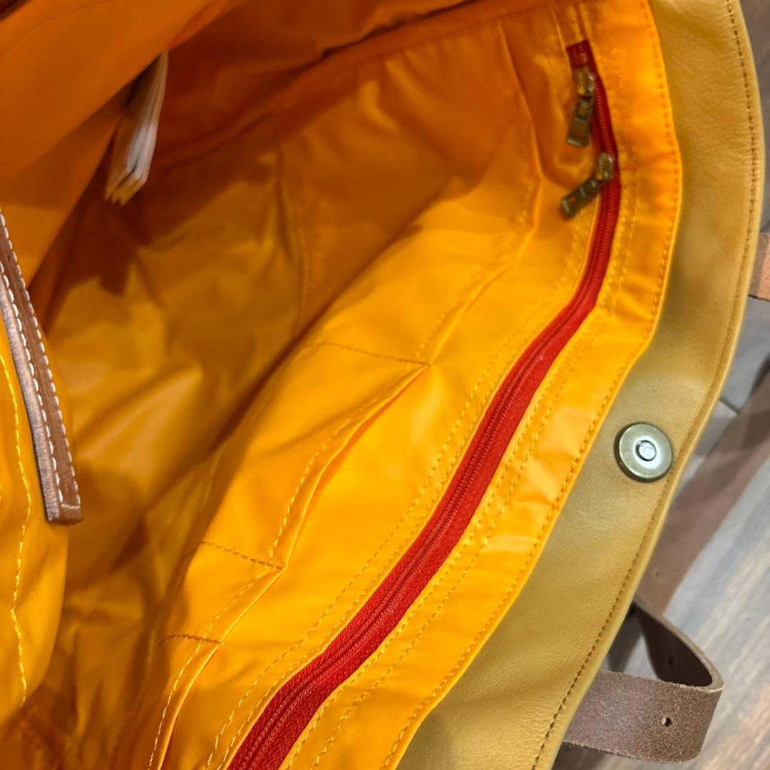 【美品】MSPC マスターピース レザー 本革製 トートバッグ マスタードA4◎