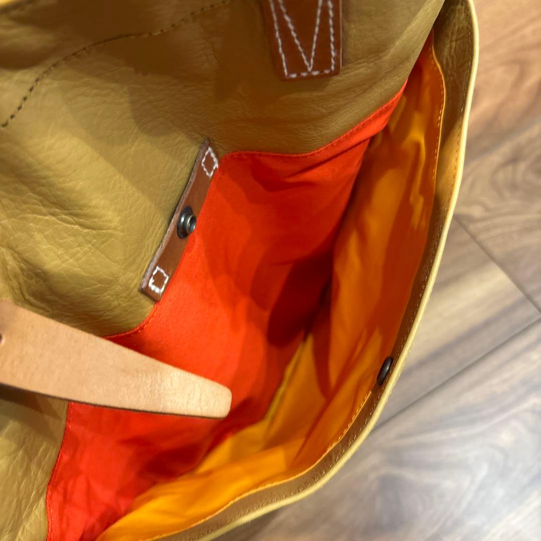 【美品】MSPC マスターピース レザー 本革製 トートバッグ マスタードA4◎