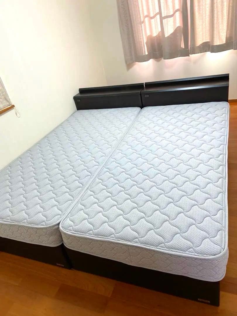 フランスベッド　シングル2台フレームとマットレスのセット　引き出し付き　値下げ可