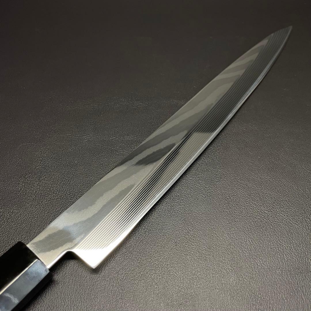 鞘付き 柳刃包丁 9.5寸 VG10 鏡面 ダマスカス 285mm 和包丁 刺身
