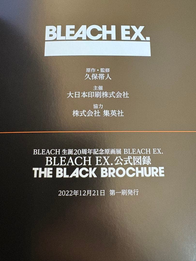 BLEACH EX. 公式図録 THE BLACK BROCHURE