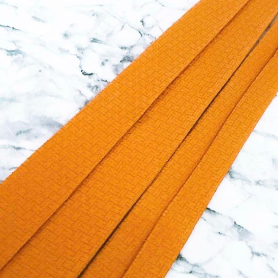 ✨未使用箱付きタグ付き✨エルメス　ファソネ　H柄 オレンジ　ネクタイ