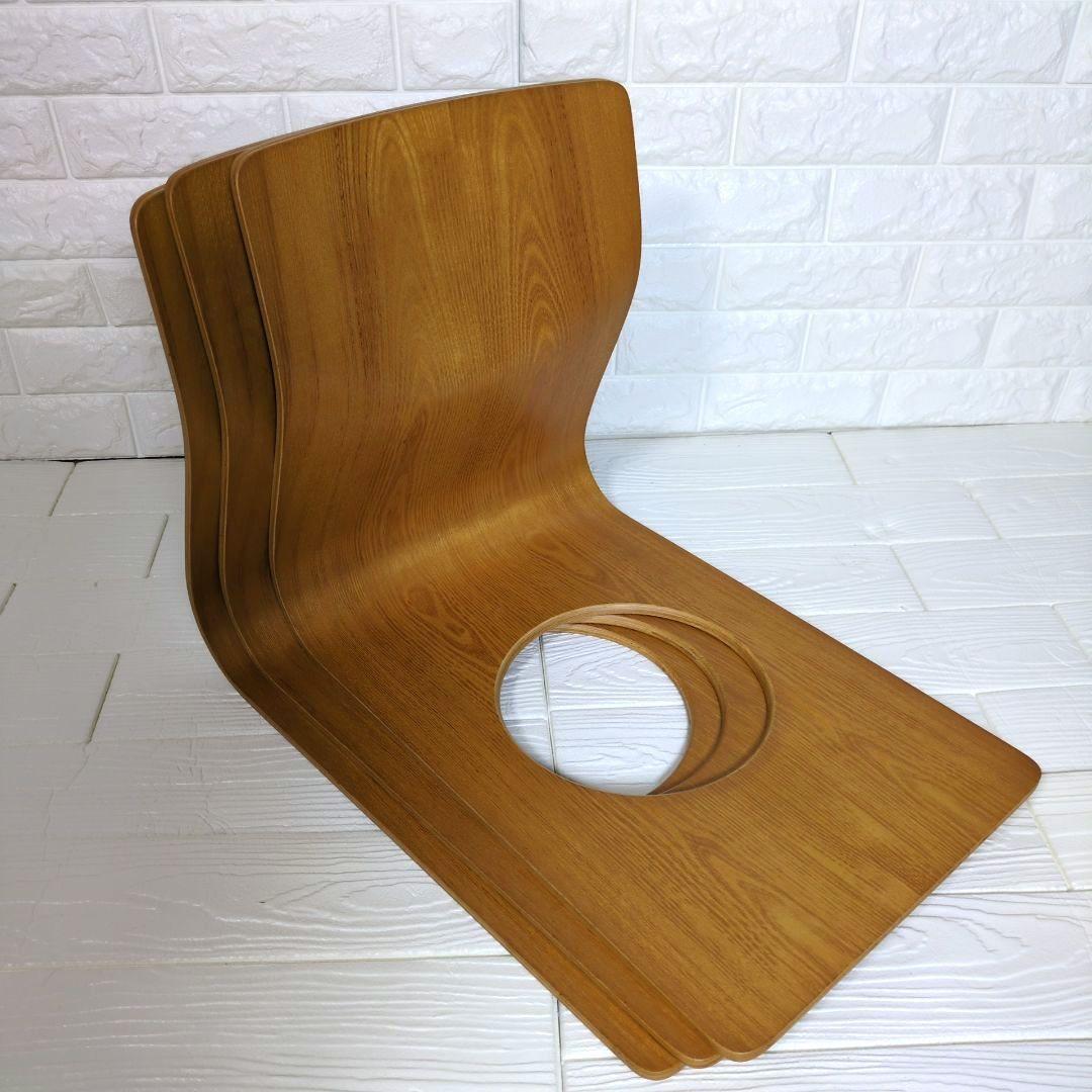 ◎美品◎　天童木工　曲げ椅子　座椅子　3脚セット