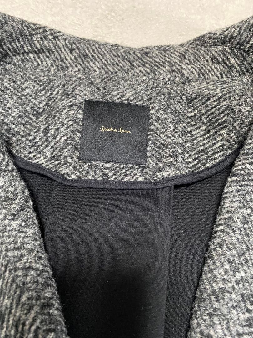 Spick & Span wスライバーヘリンボーンミドルコート