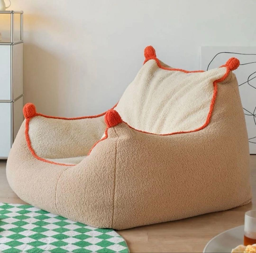 美品 kocol(ココル)パイピングコントラストカラー一人掛けソファ