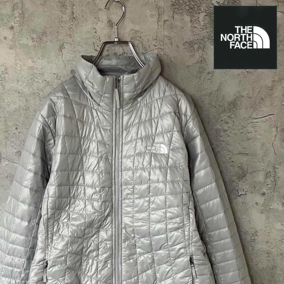 ザノースフェイス　ダウンジャケット　THERMOBALL 灰色　レディースL