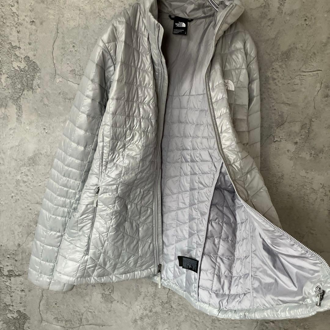 ザノースフェイス　ダウンジャケット　THERMOBALL 灰色　レディースL